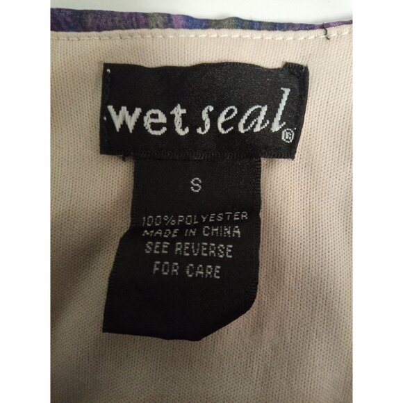 wet seal Junior's Orange Purple Blue High Low Dress Size Small - Picture 5 of 6